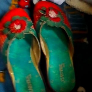 Vintage clogs from Italy size 8 and jeans vintage size 12 both woman's  both